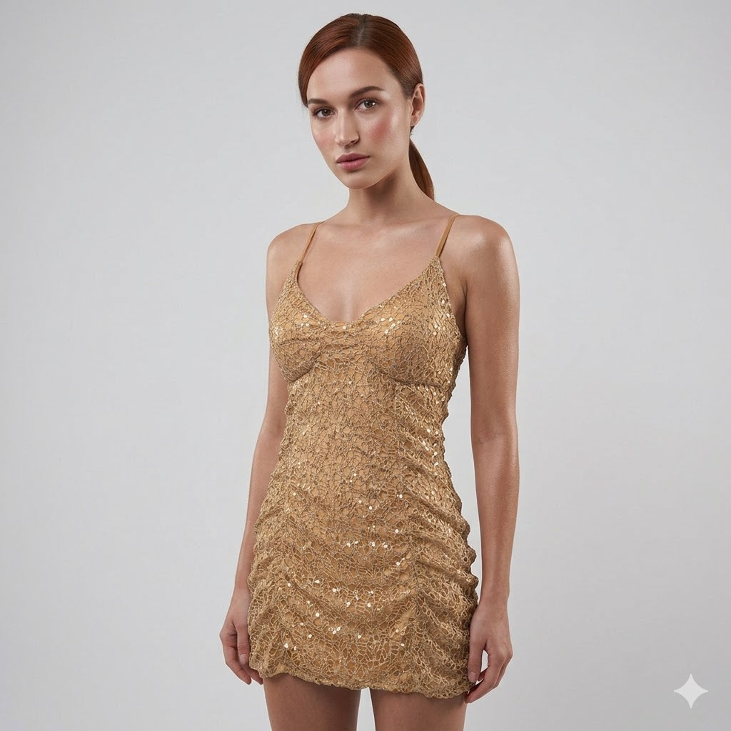 Net sequence bodycon dress