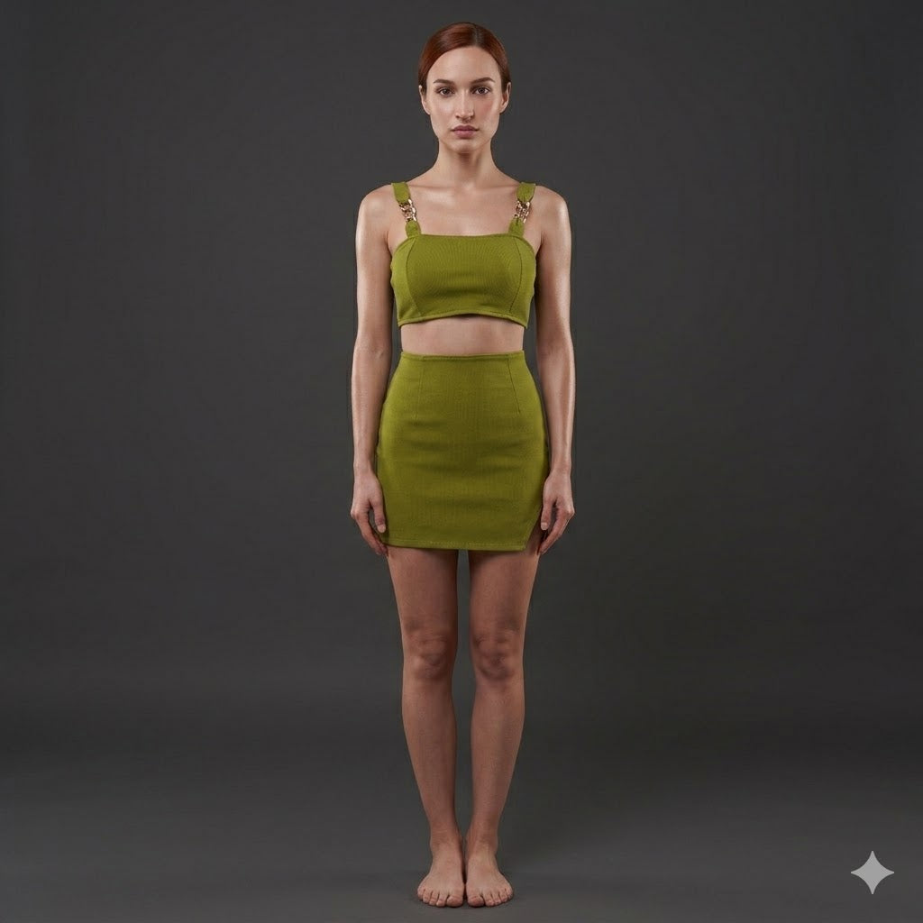 Short bodycon skirt and top Set
