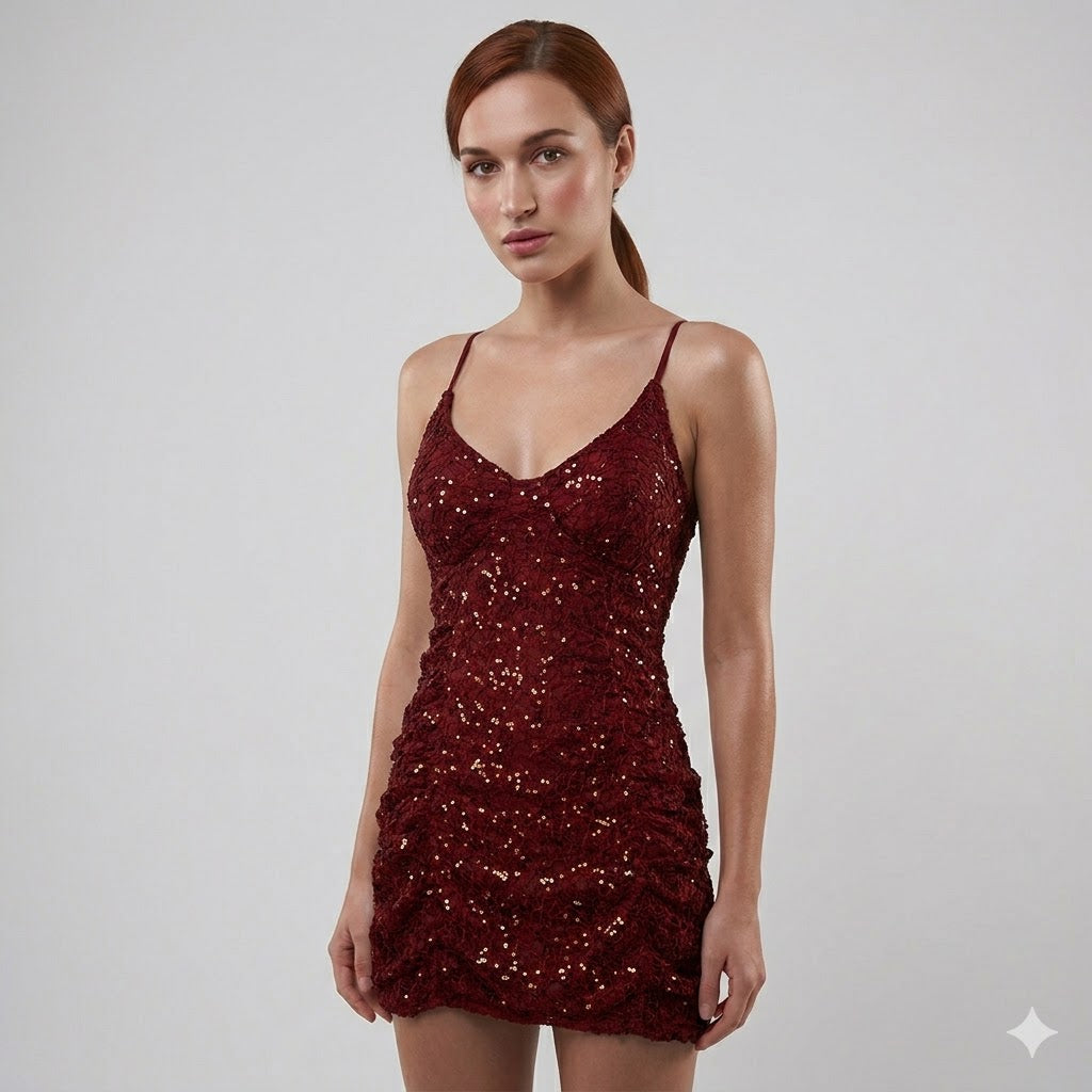 Net sequence bodycon dress