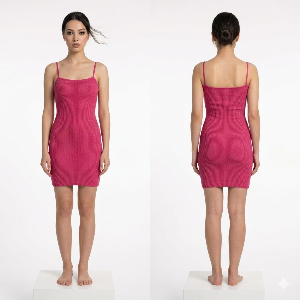 Short ribbed bodycon dress