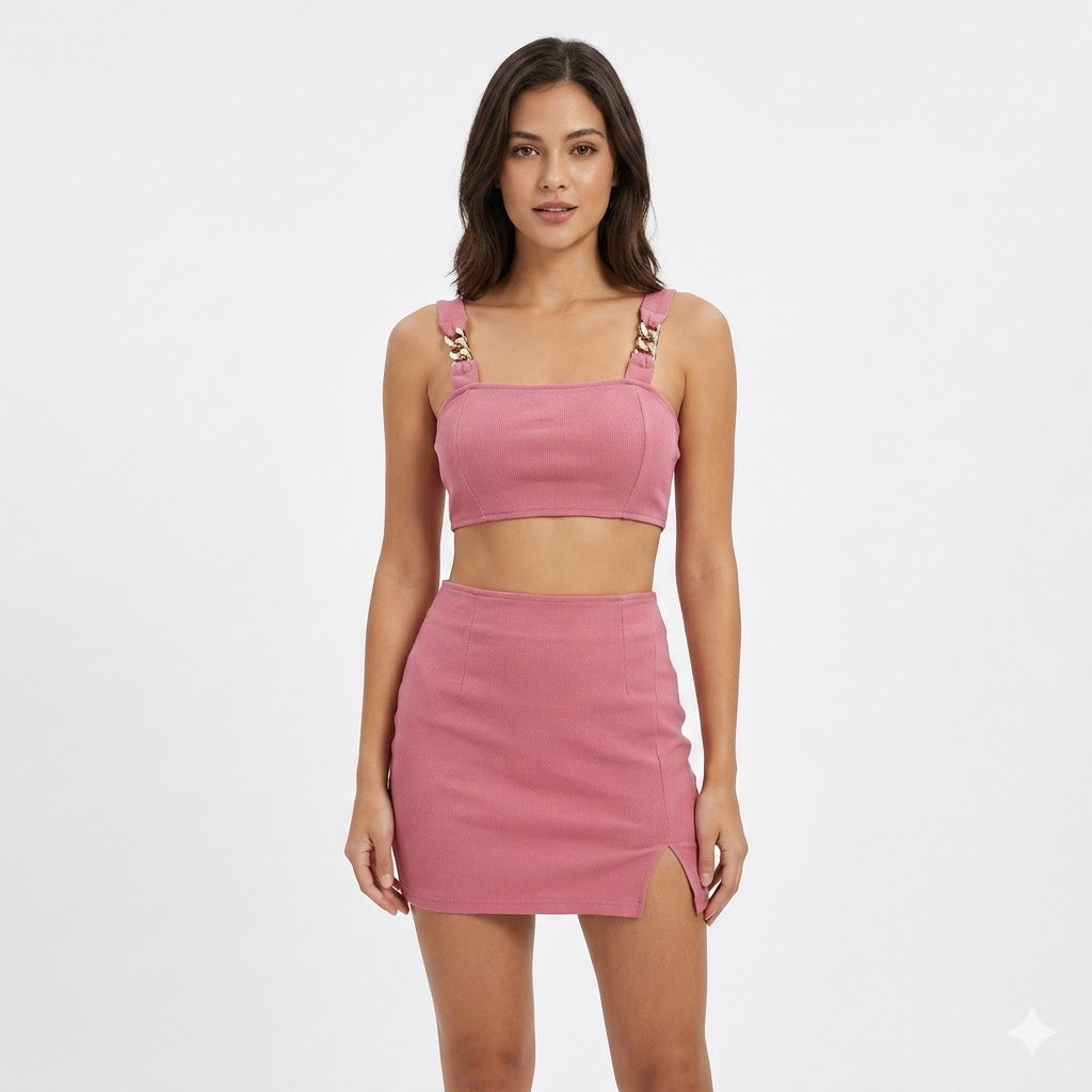Short bodycon skirt and top Set