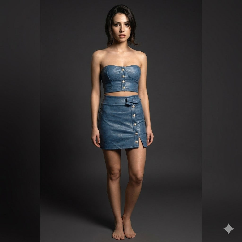 Short bodycon skirt and top Set.