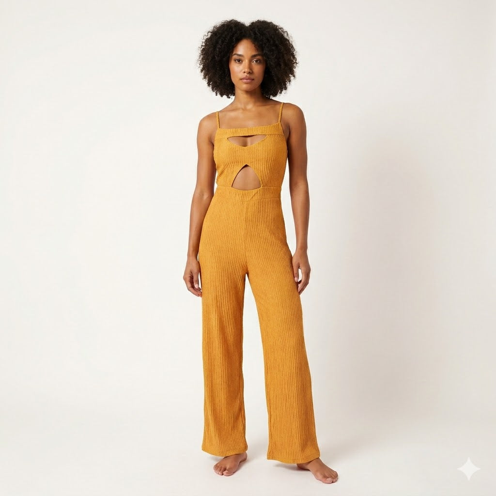Cut-out Pattern Jumpsuits