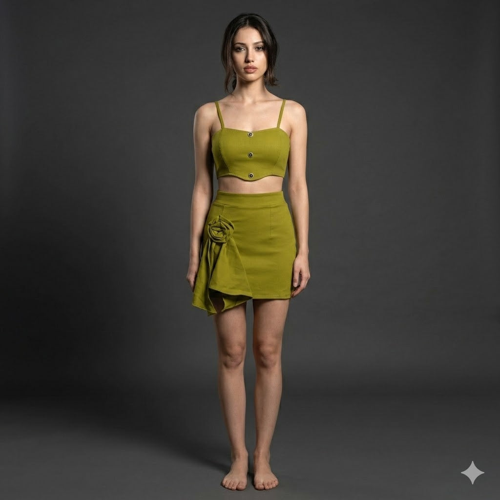 Short bodycon skirt and top Set.