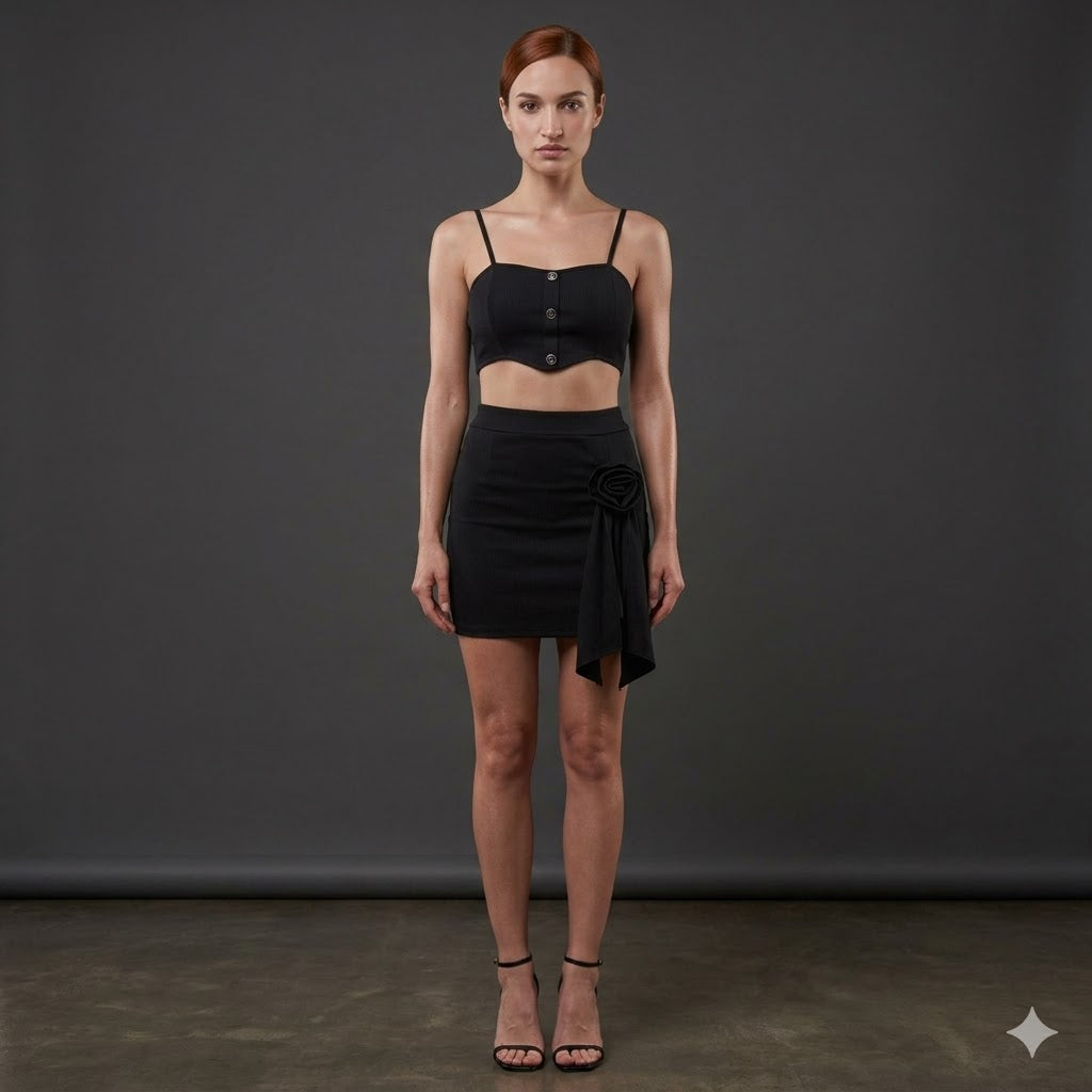Short bodycon skirt and top Set.