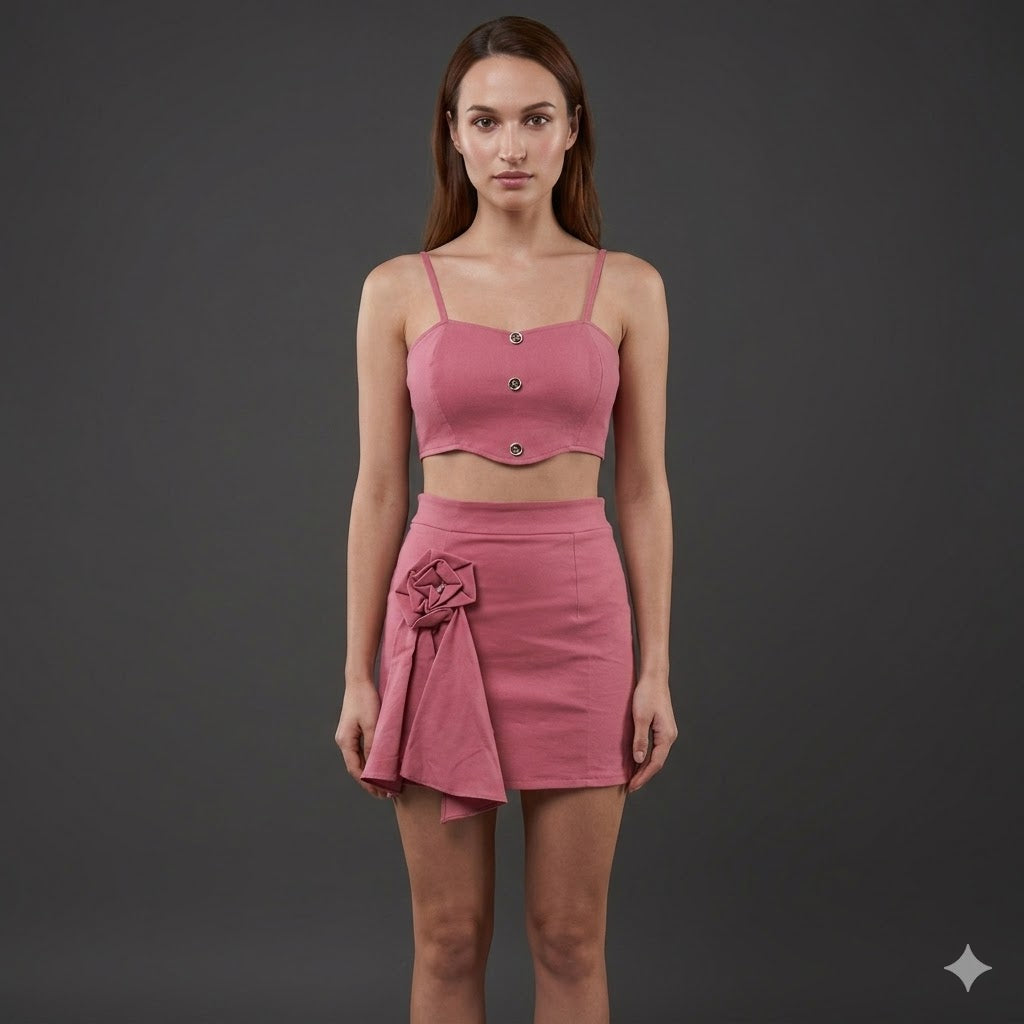 Short bodycon skirt and top Set.
