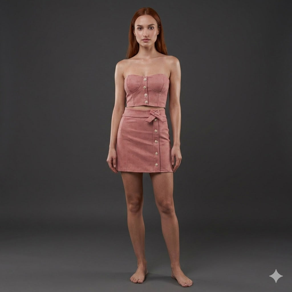 Short bodycon skirt and top Set.