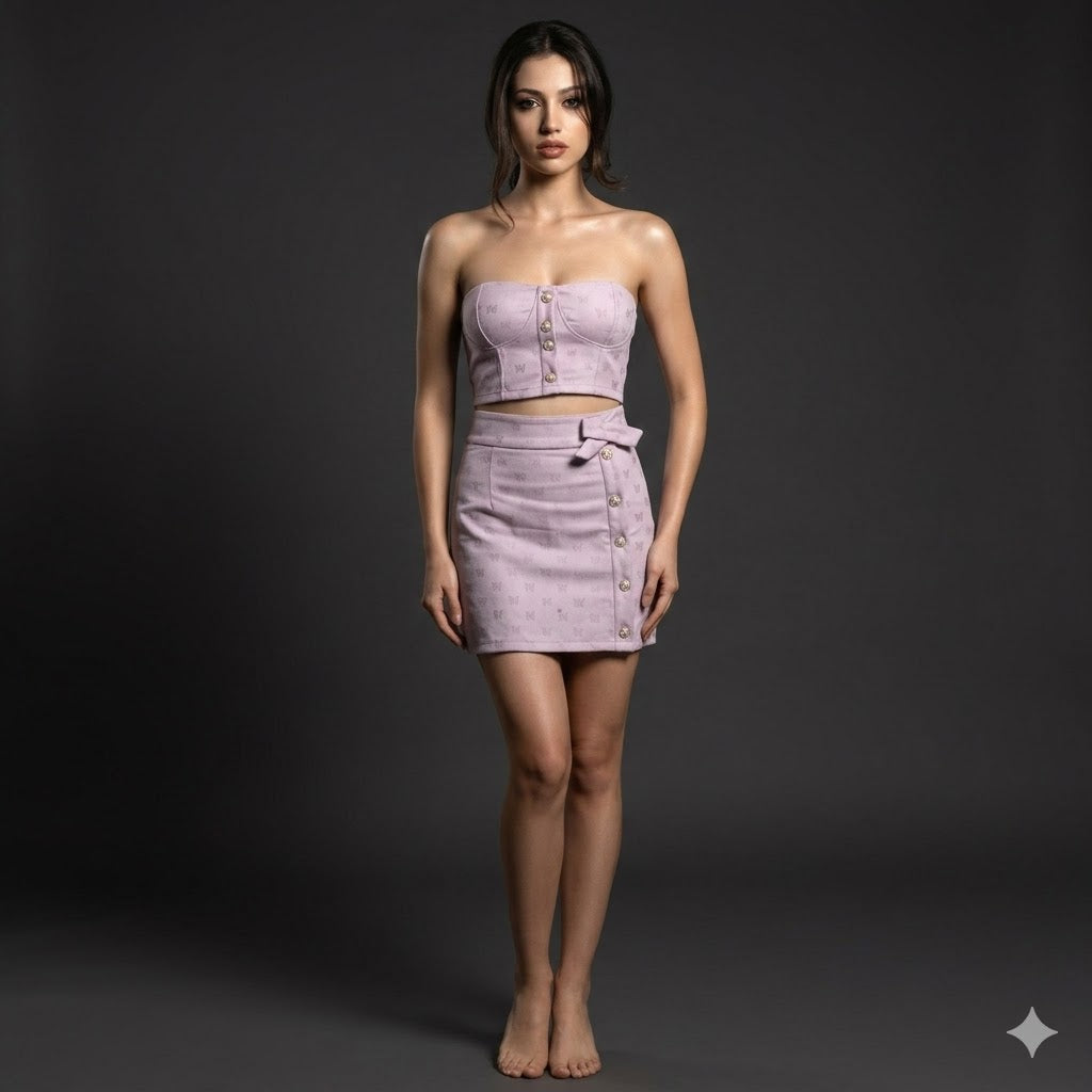 Short bodycon skirt and top Set.